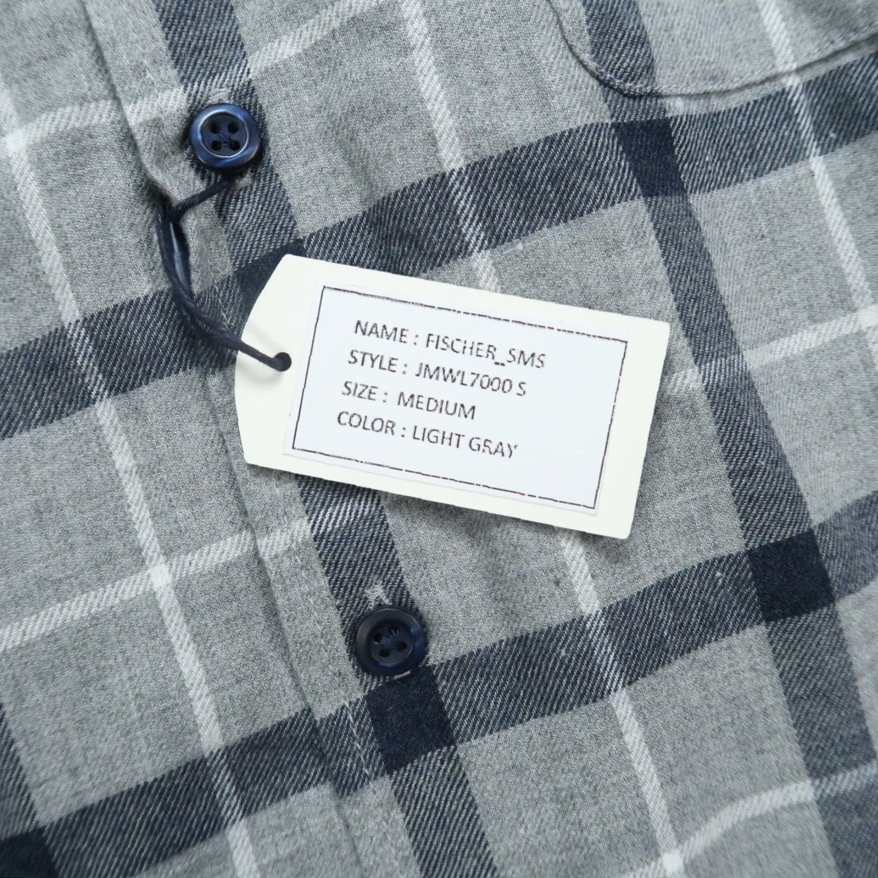 johnnie-O Johnnie O Shirt Mens Medium Light Gray Fischer Plaid Long Sleeve Button NWT Size US M / EU 48-50 / 2 - 4 Thumbnail