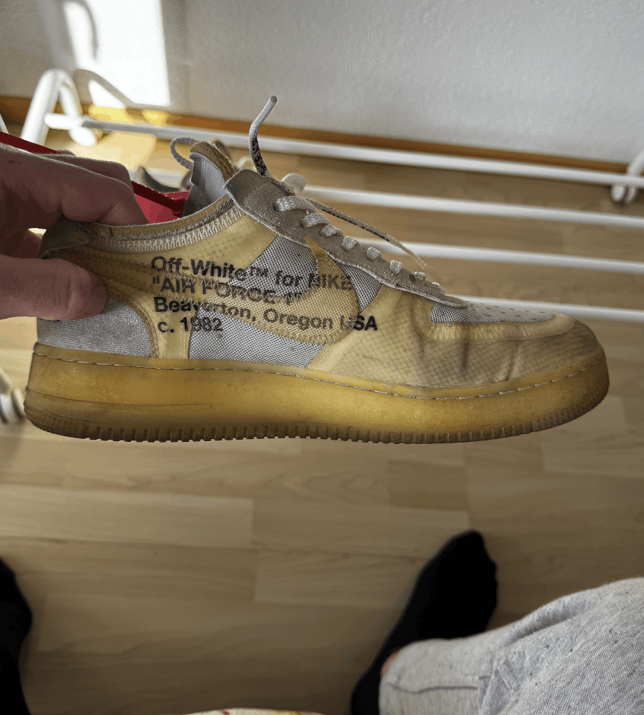 Nike × Off-White Nike Air Force 1 Off White White OG Size US 11.5 / EU 44-45 - 17 Thumbnail
