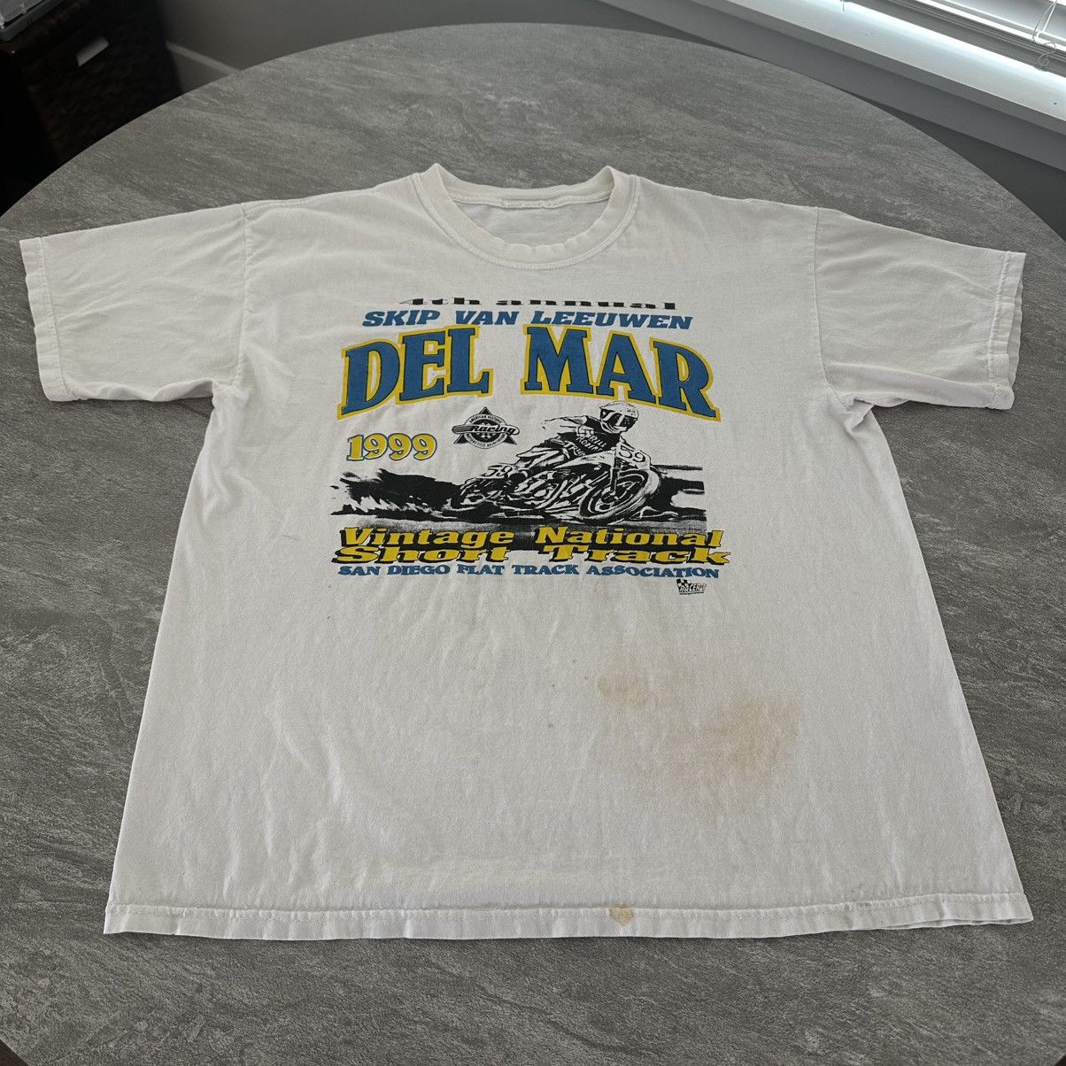 Vintage Vintage Del Mar San Diego Motorcycle Racing All Over Shirt Size US XL / EU 56 / 4 - 1 Thumbnail