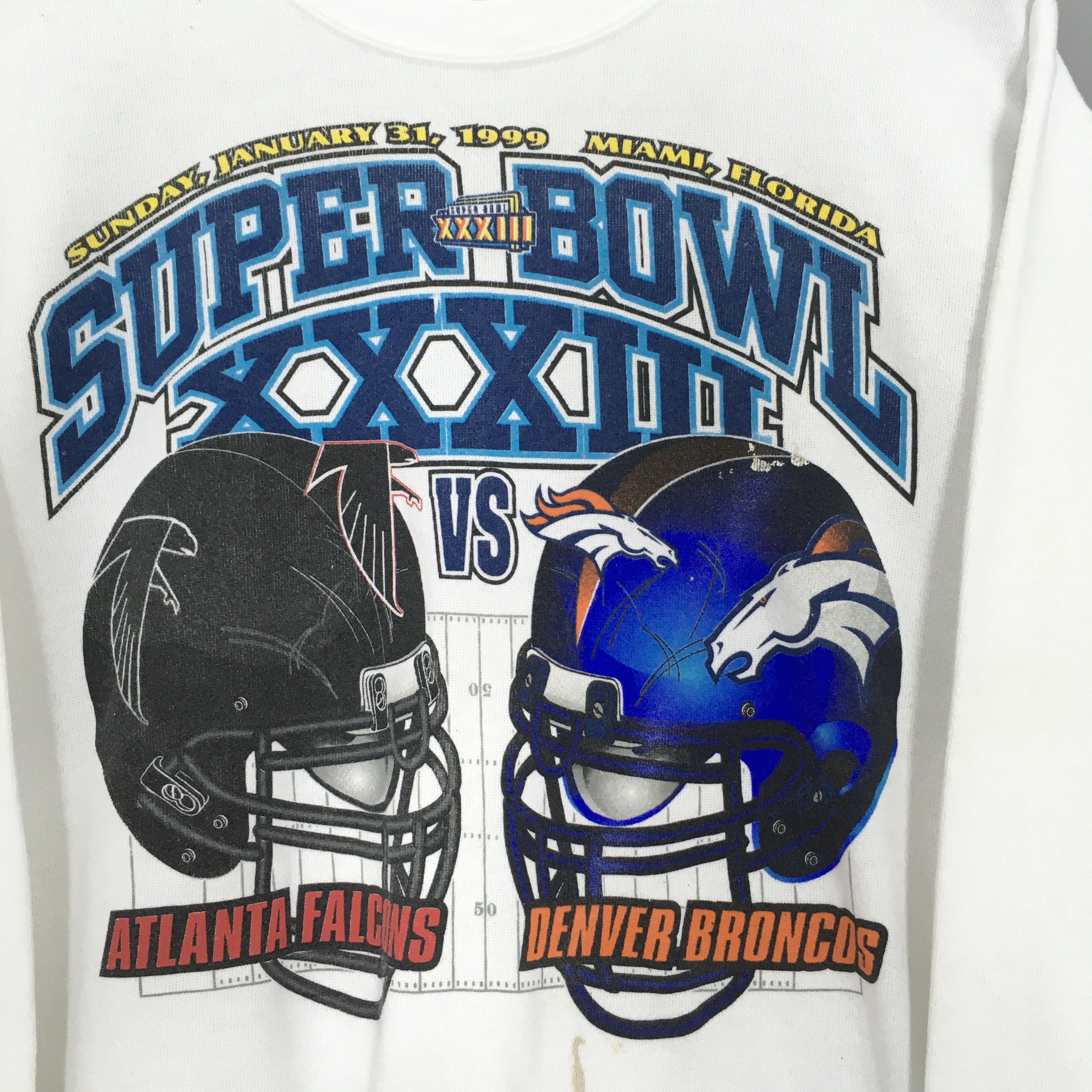 NFL × Vintage Vintage 1990s Super Bowl XXXIII Nfl Sweatshirt Large Size US L / EU 52-54 / 3 - 2 Thumbnail