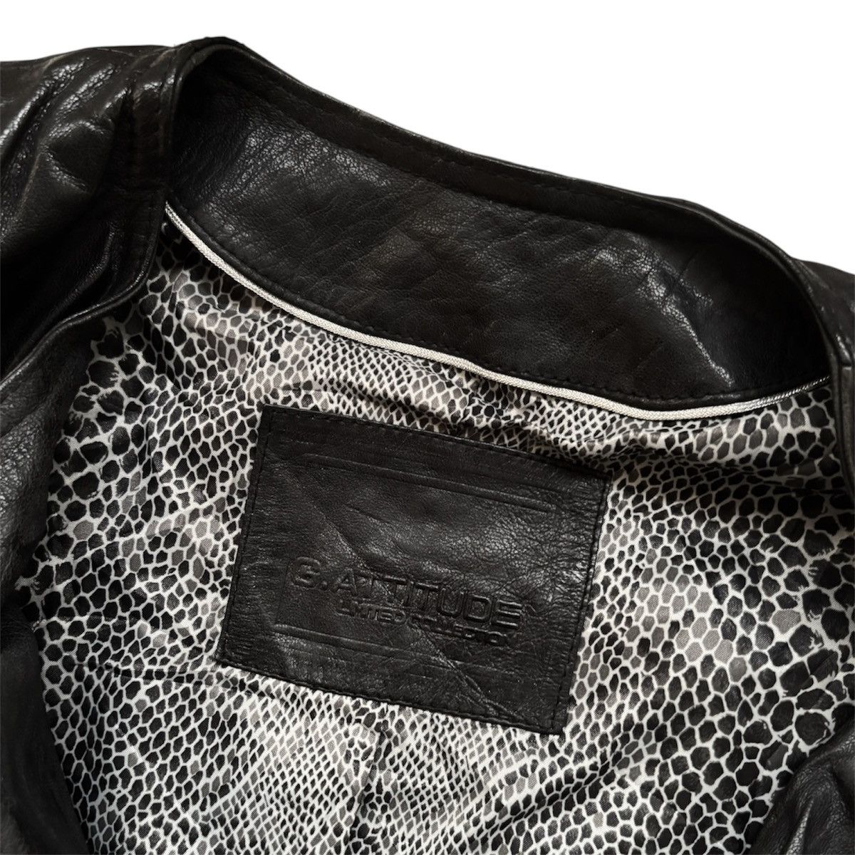 14th Addiction G.Attitude Asymetrical Leather Jacket Size ONE SIZE - 6 Thumbnail