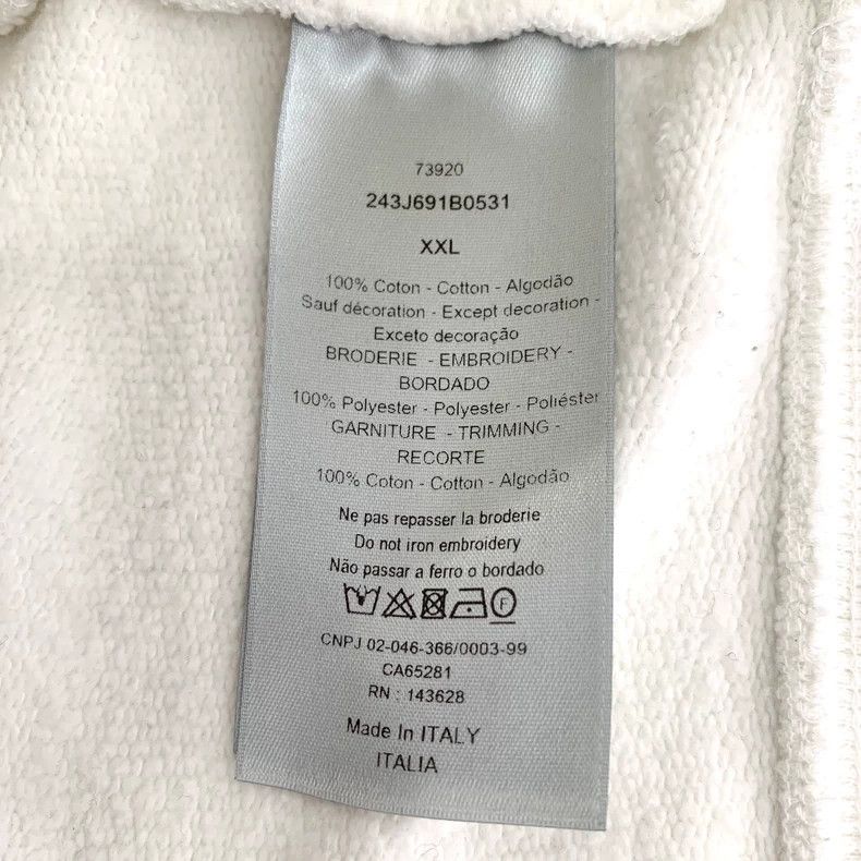 GucciWhite logo letter embroidery cotton hooded drawstring