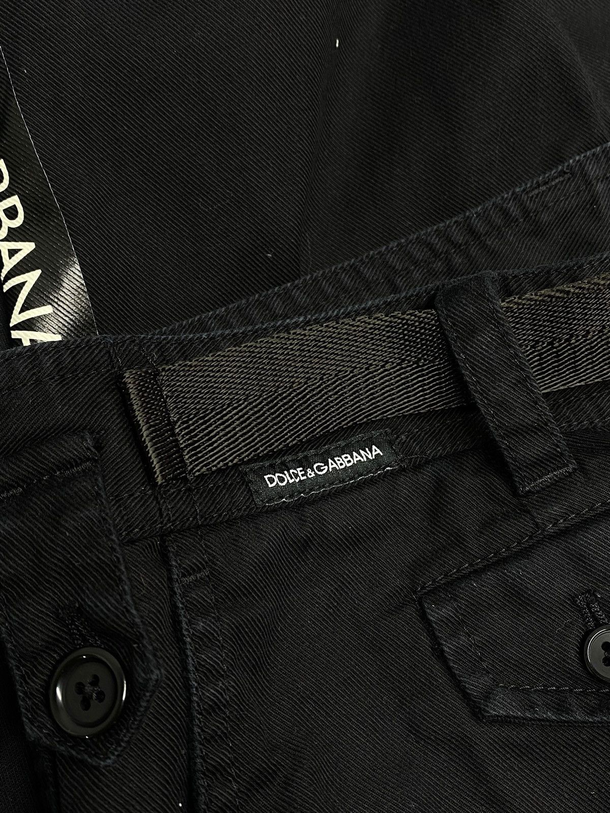 Dolce & Gabbana Dolce & Gabbana Jeans Black Cotton Skinny Cargo Denim Size US 32 / EU 48 - 25 Thumbnail