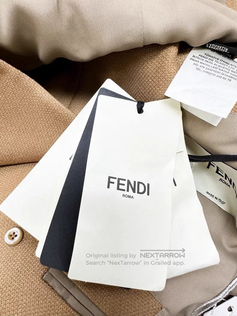 Fendi Fendi Camel long-sleeve double-breasted blazer Size XS / US 0-2 / IT 36-38 - 7 Thumbnail