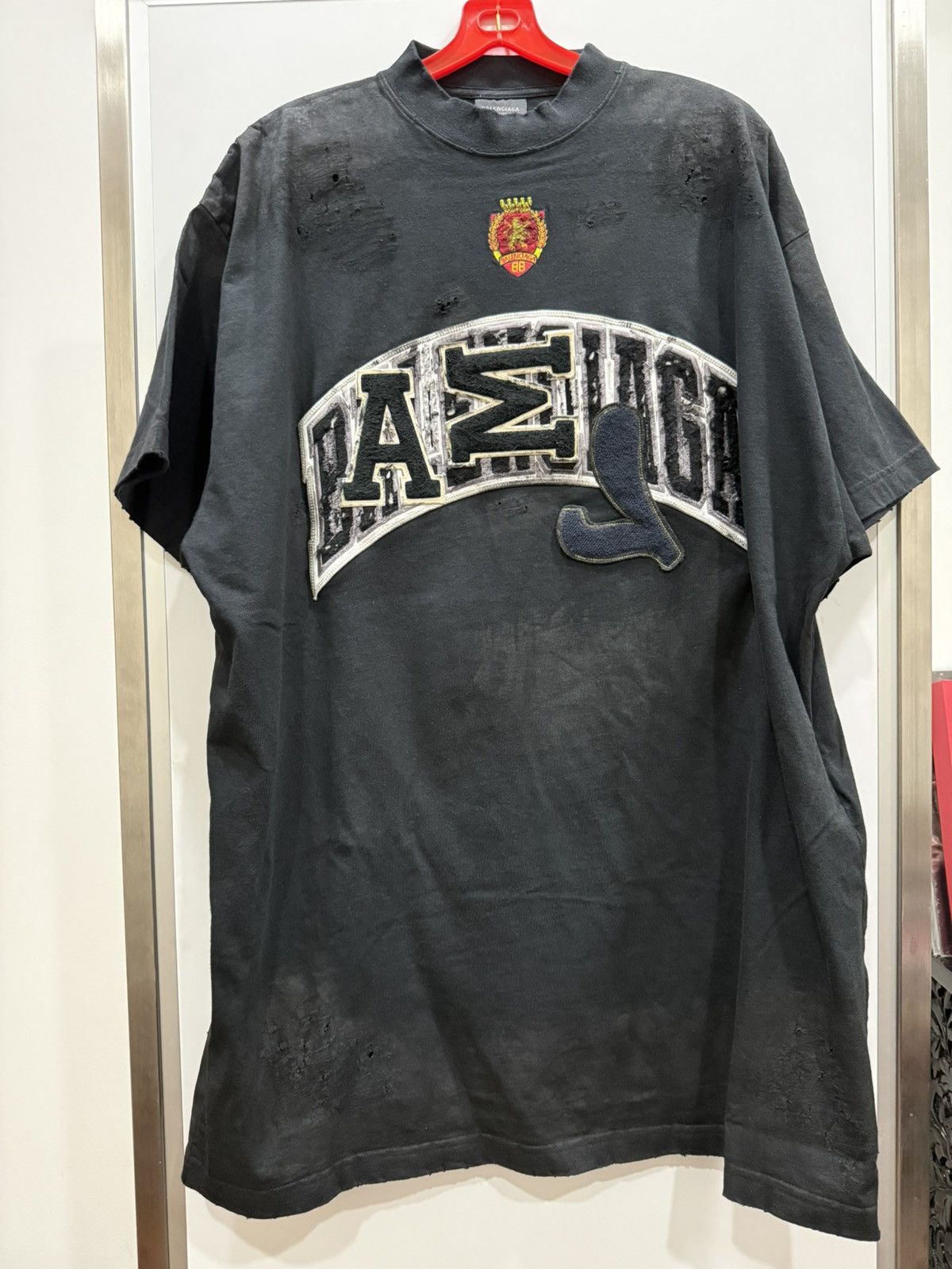 Balenciaga Balenciaga Distressed mudshow Skater T-Shirt | Grailed
