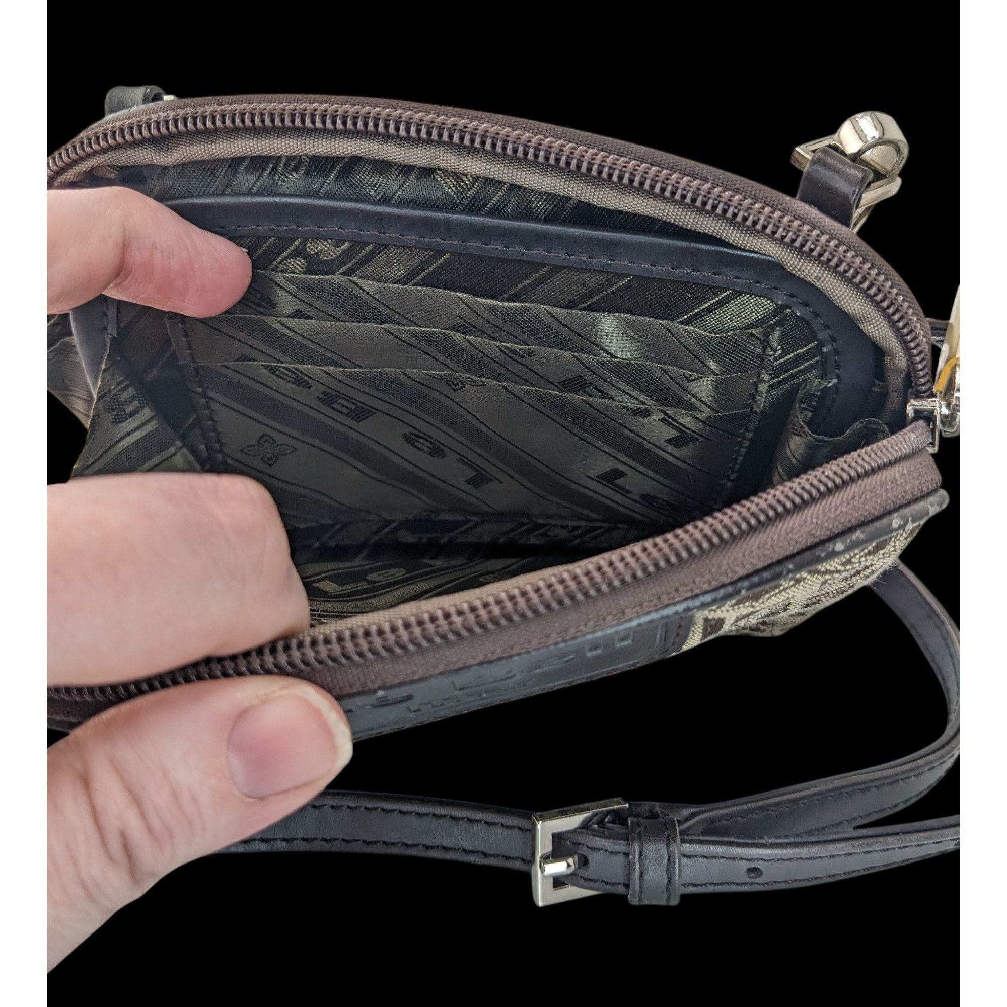 Other Le Belle Vintage Italian Crossbody Monogram Handbag Brown & Size ONE SIZE - 14 Thumbnail