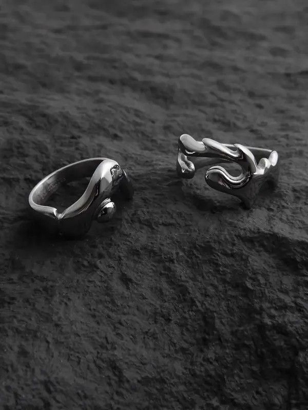 Vintage Retro punk rings Size ONE SIZE - 4 Thumbnail