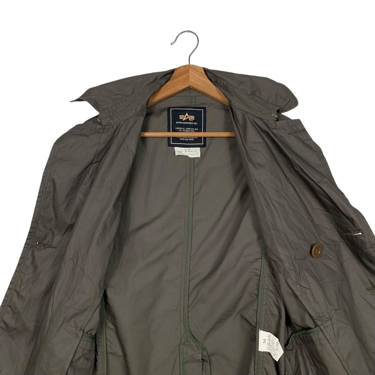 Alpha Industries ALPHA INDUSTRIES Double Breasted Light Coat #1828-C27 Size US M / EU 48-50 / 2 - 12 Thumbnail