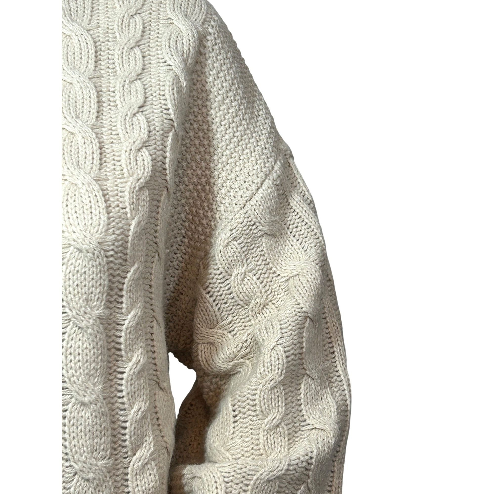 H&M H&M Divided Women’s Tan Sweater M Chunky Cable Knit Cropped Size M / US 6-8 / IT 42-44 - 11 Thumbnail