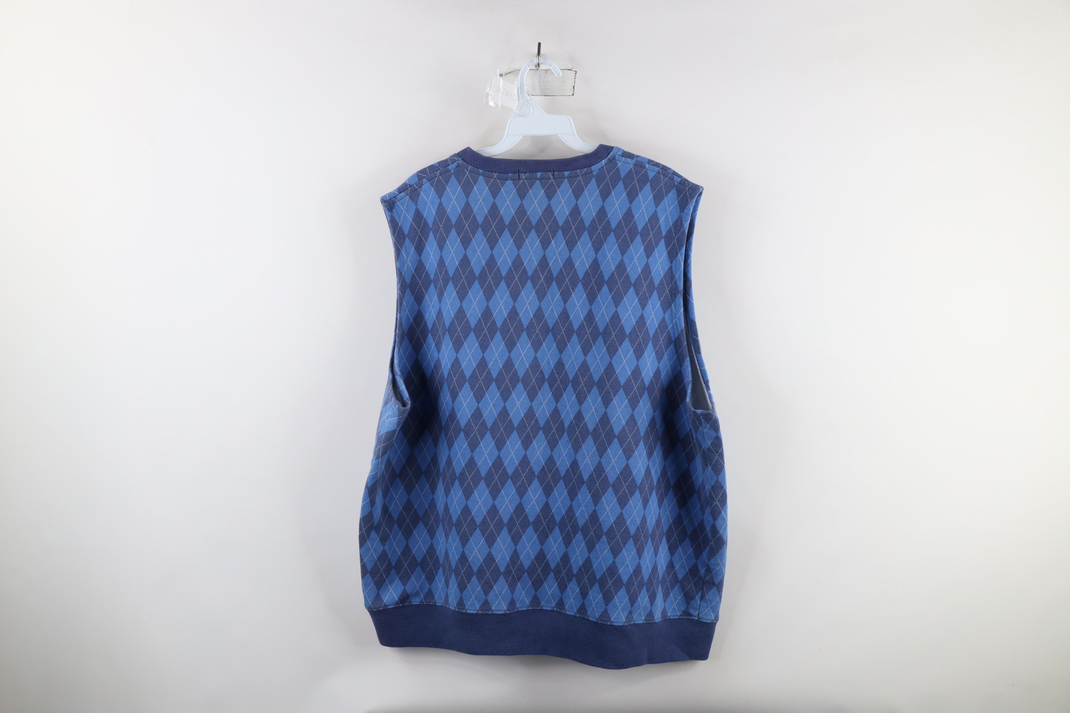 Nautica × Vintage Vintage 90s Nautica Spell Out Argyle Diamond Sweater Vest Size US XL / EU 56 / 4 - 9 Thumbnail