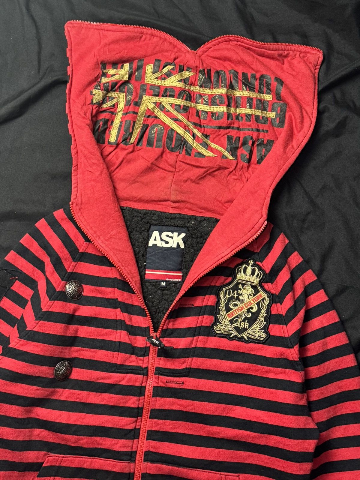 Hysteric Glamour × If Six Was Nine × Japanese Brand Ask enquired british striped hoodie mid sleeve Size US M / EU 48-50 / 2 - 4 Thumbnail