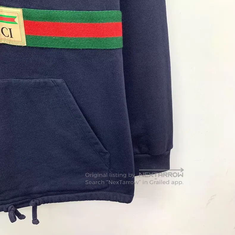Gucci Gucci Dark blue striped webbing design cotton hooded semi- Size XS / US 0-2 / IT 36-38 - 4 Thumbnail