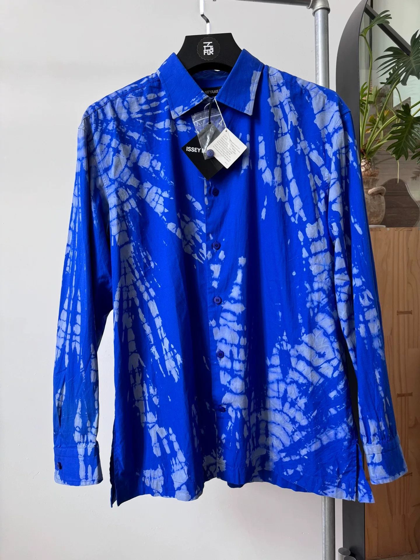 Issey Miyake Issey Miyake Blue Tie-Dye Long Sleeve Shirt Size US L / EU 52-54 / 3 - 1 Thumbnail