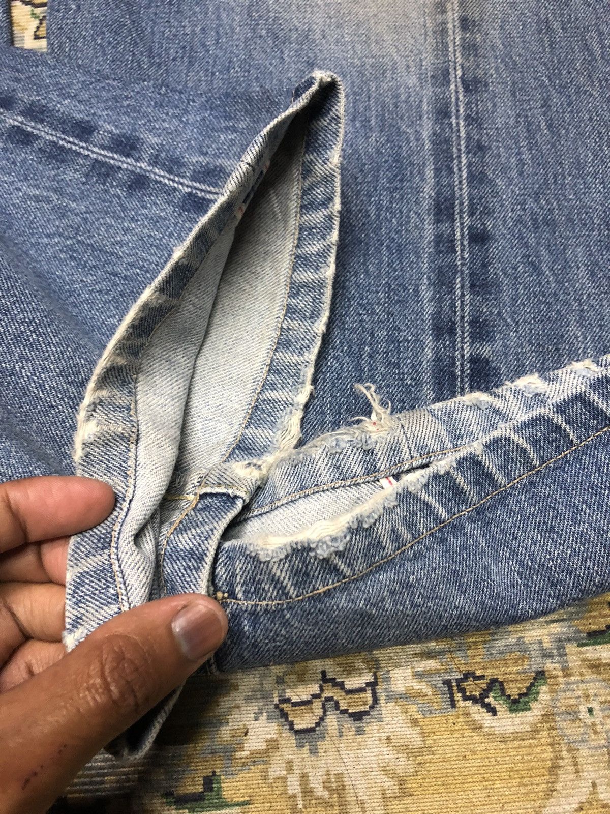 Denime DENIME JAPAN SELVEDGE DISTRESSED JEANS Size US 30 / EU 46 - 4 Thumbnail