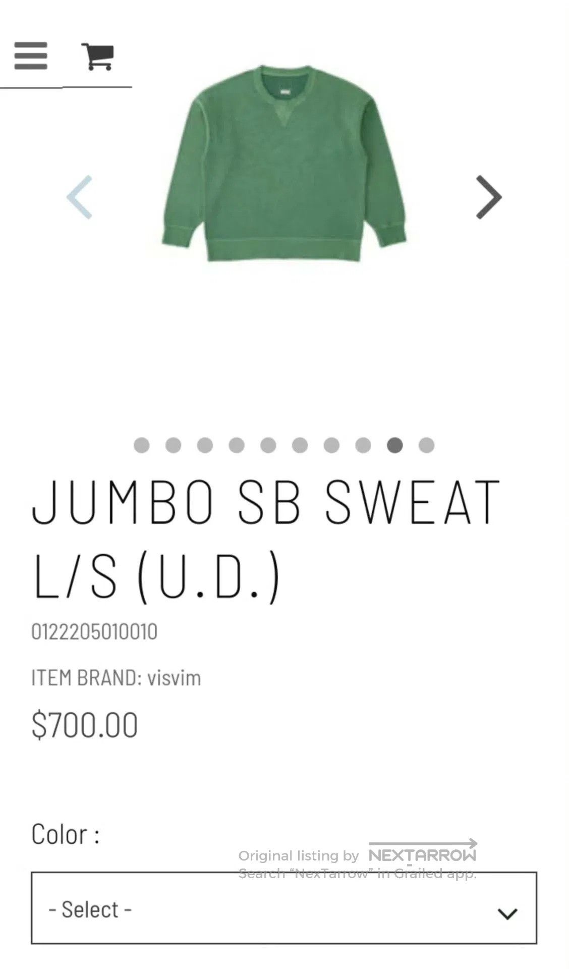 Visvim visvim 22AW Jumbo SB Sweat L/S (U.D.). Size US L / EU 52-54 / 3 - 9 Thumbnail