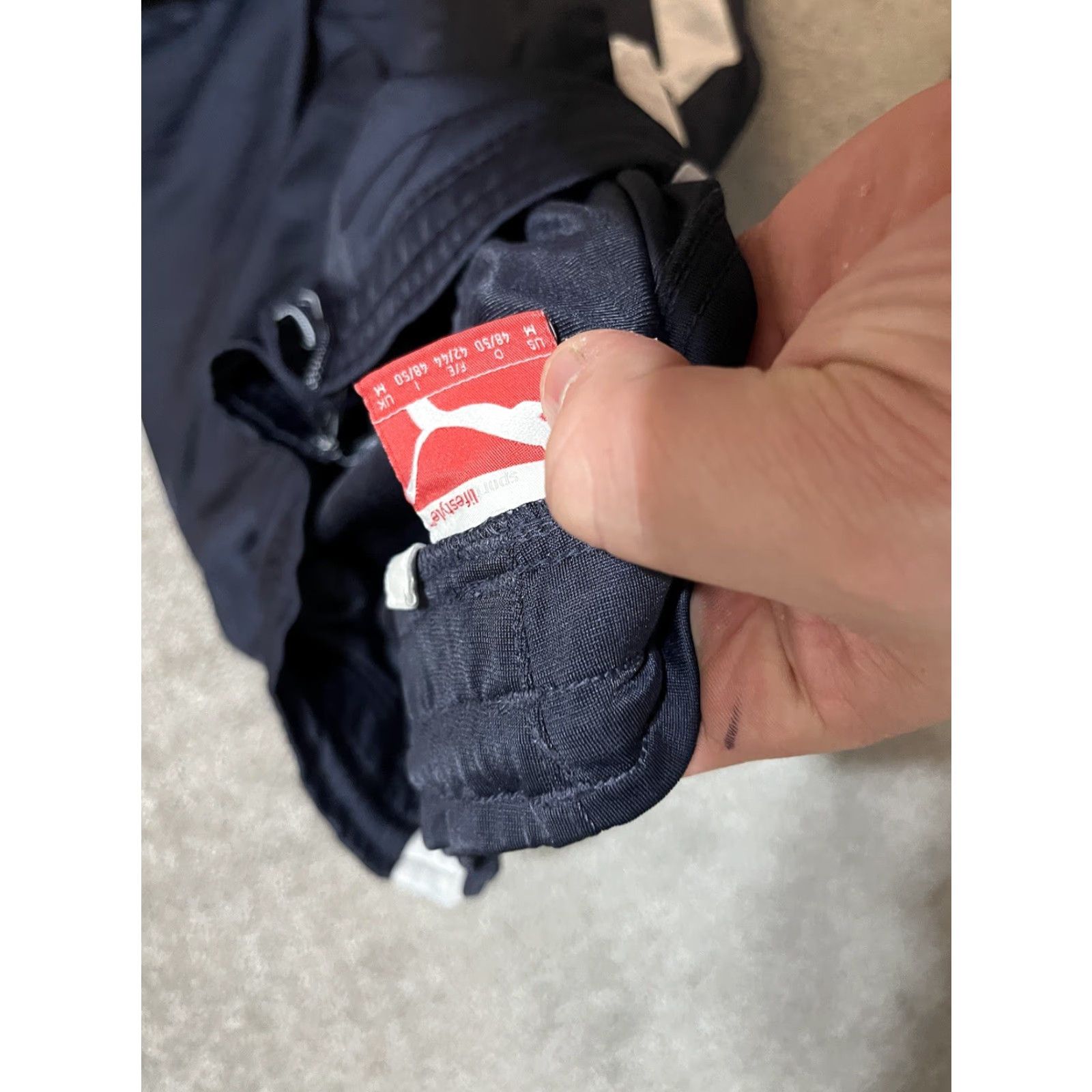 Puma PUMA Sport Sweatpants Navy Blue M Athletic Regular Men Pants Drawstring Elastic Waist Pockets Comfortable Everyday Activewear Size US 31 - 5 Thumbnail