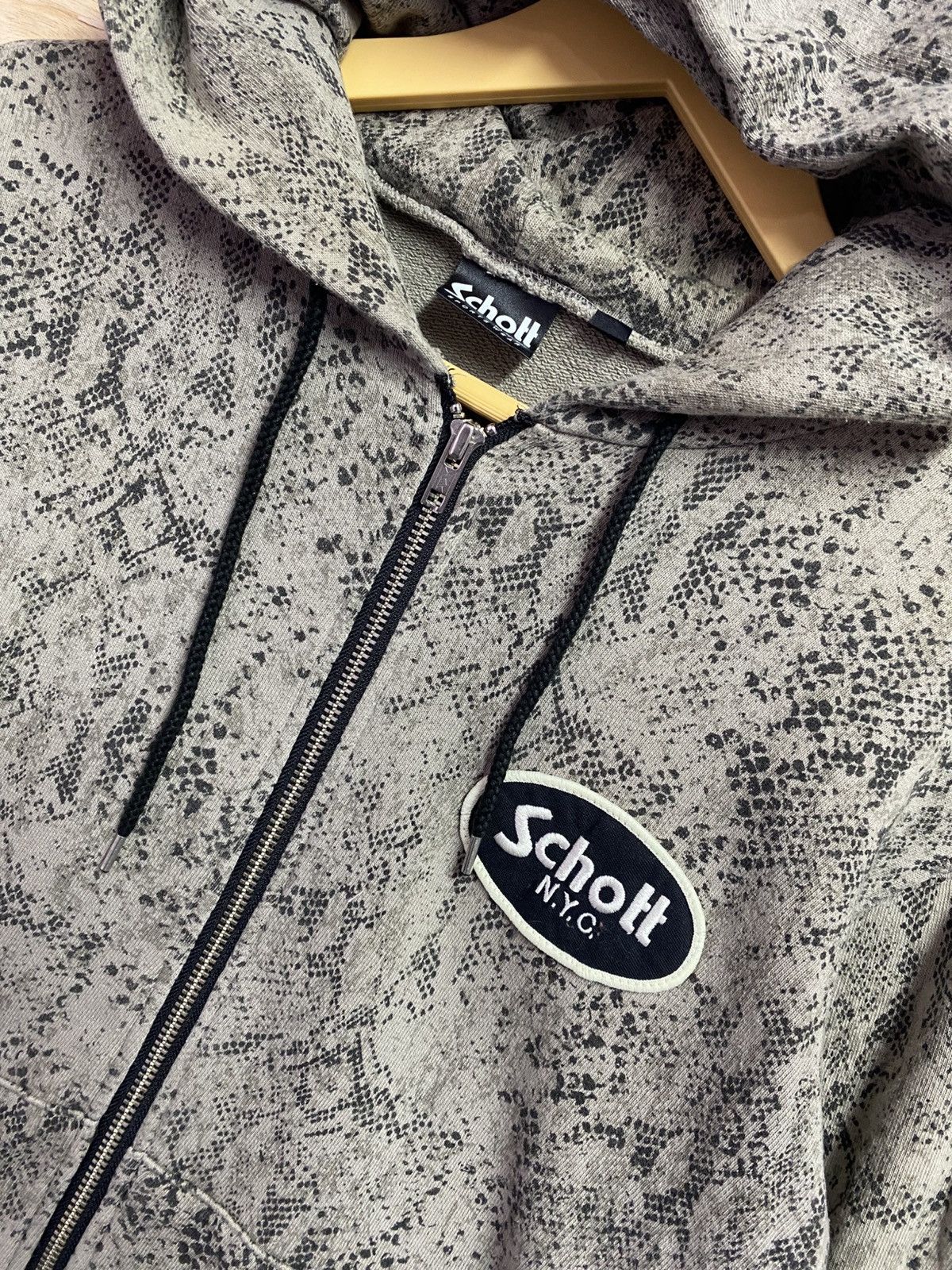 Schott Schott N.Y.C. branded zip-up hooded sweatshirt Size US L / EU 52-54 / 3 - 2 Thumbnail