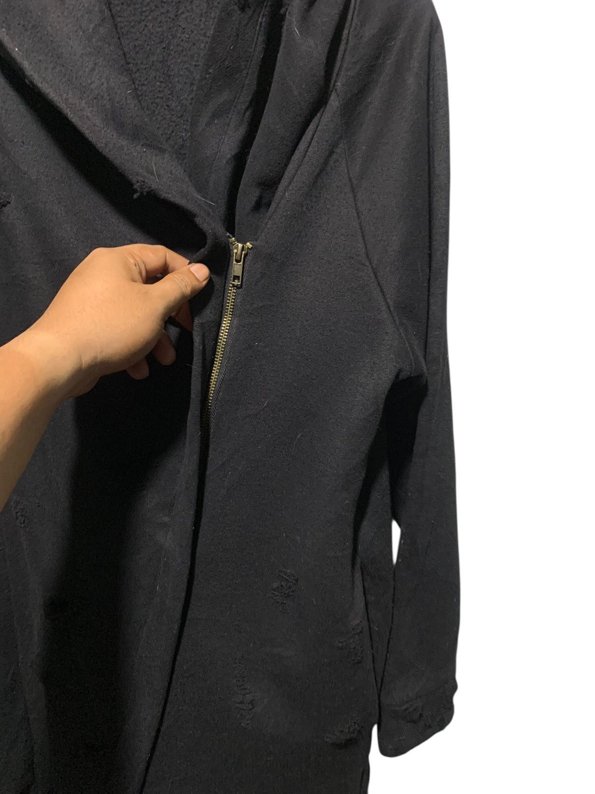 If Six Was Nine × Kansai Yamamoto × Le Grande Bleu (L.G.B.) Vtg Kansai asymmetrical distressed gothic punk styled hoodie Size US L / EU 52-54 / 3 - 7 Thumbnail