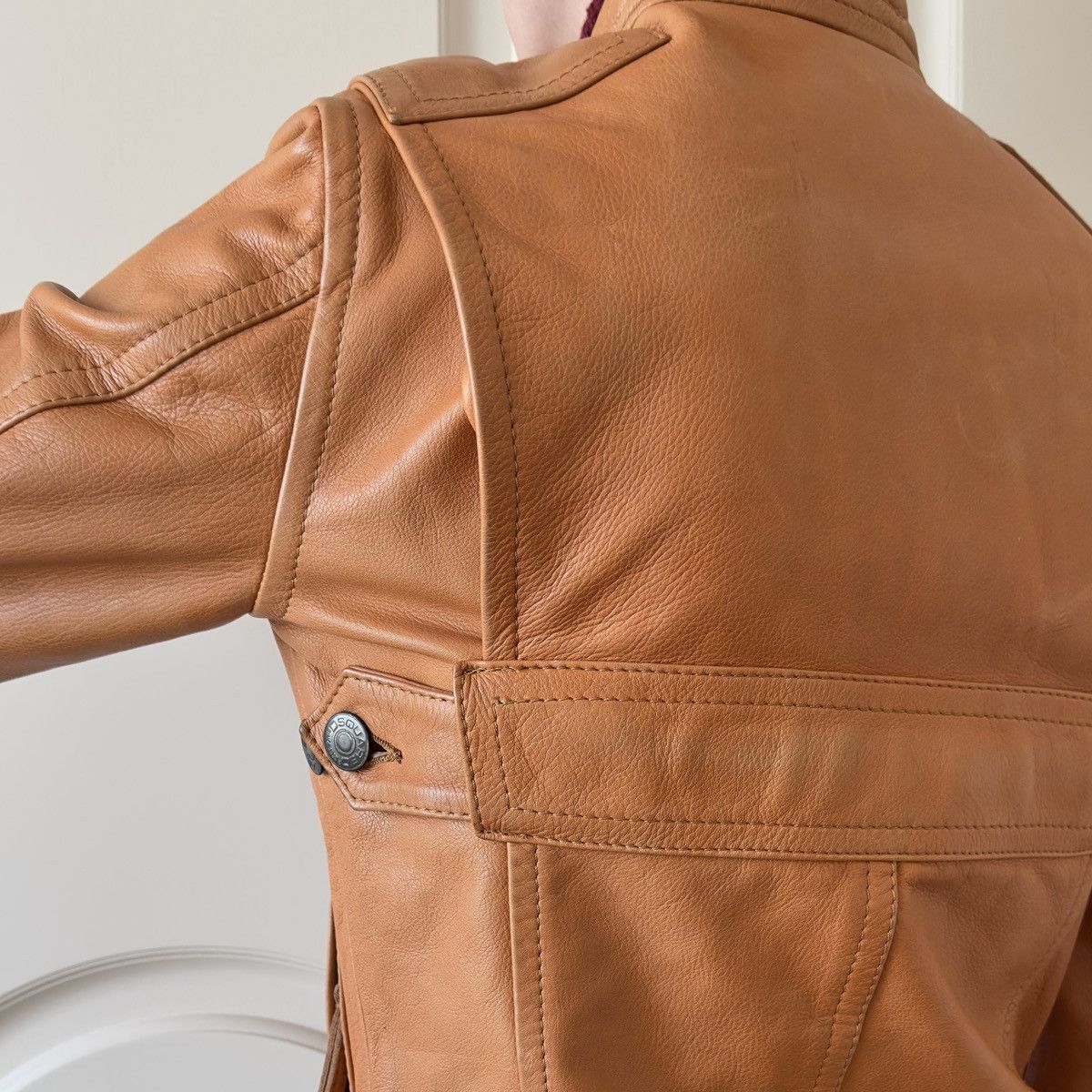 Dsquared2 Dsquared2 F/W 2005 Orange Cafe Racer Leather Jacket Size US M / EU 48-50 / 2 - 6 Thumbnail