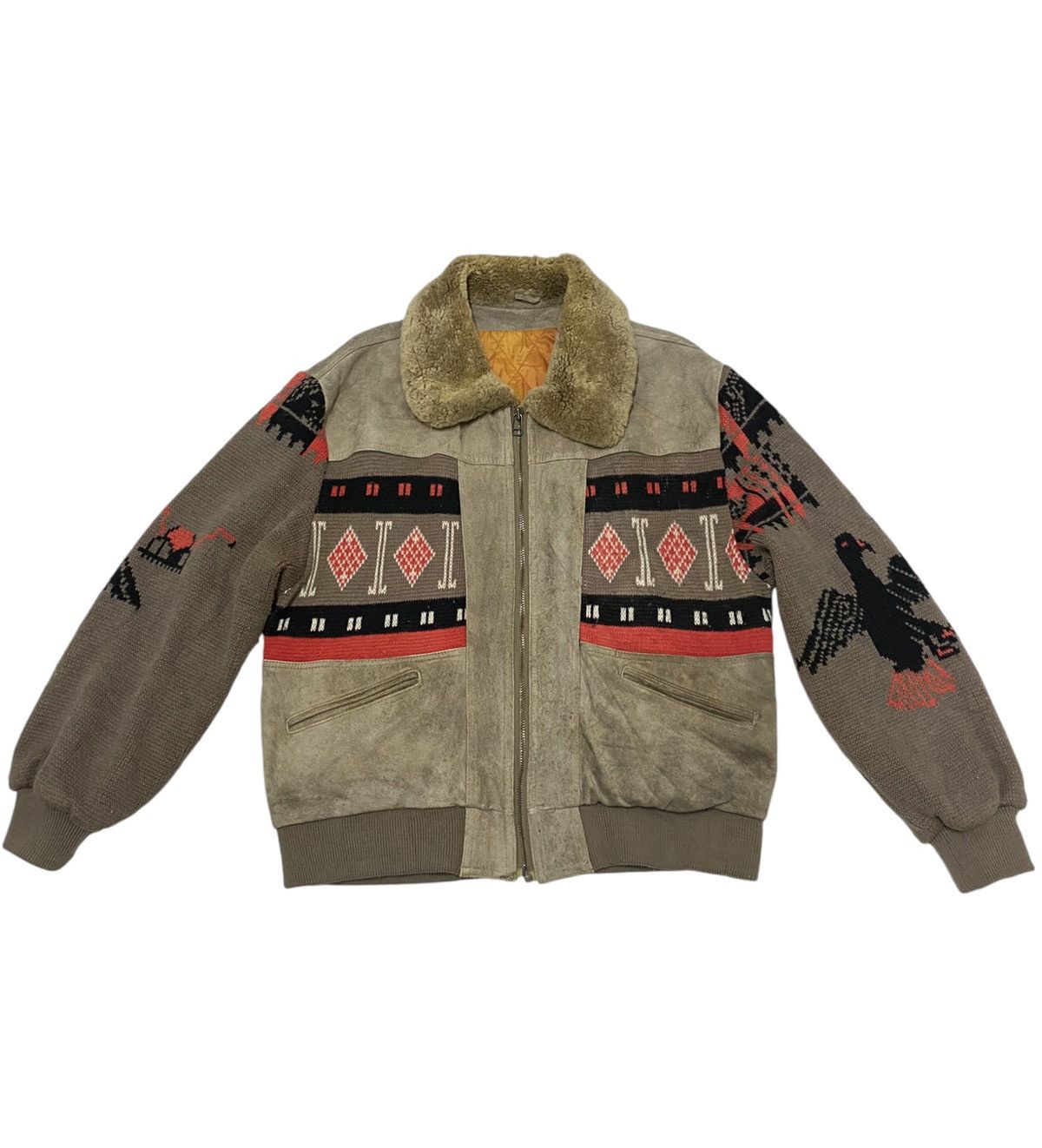 🔥 Rare Coup D’etat Hybrid Wool Leather Sherling Bomber (C3)