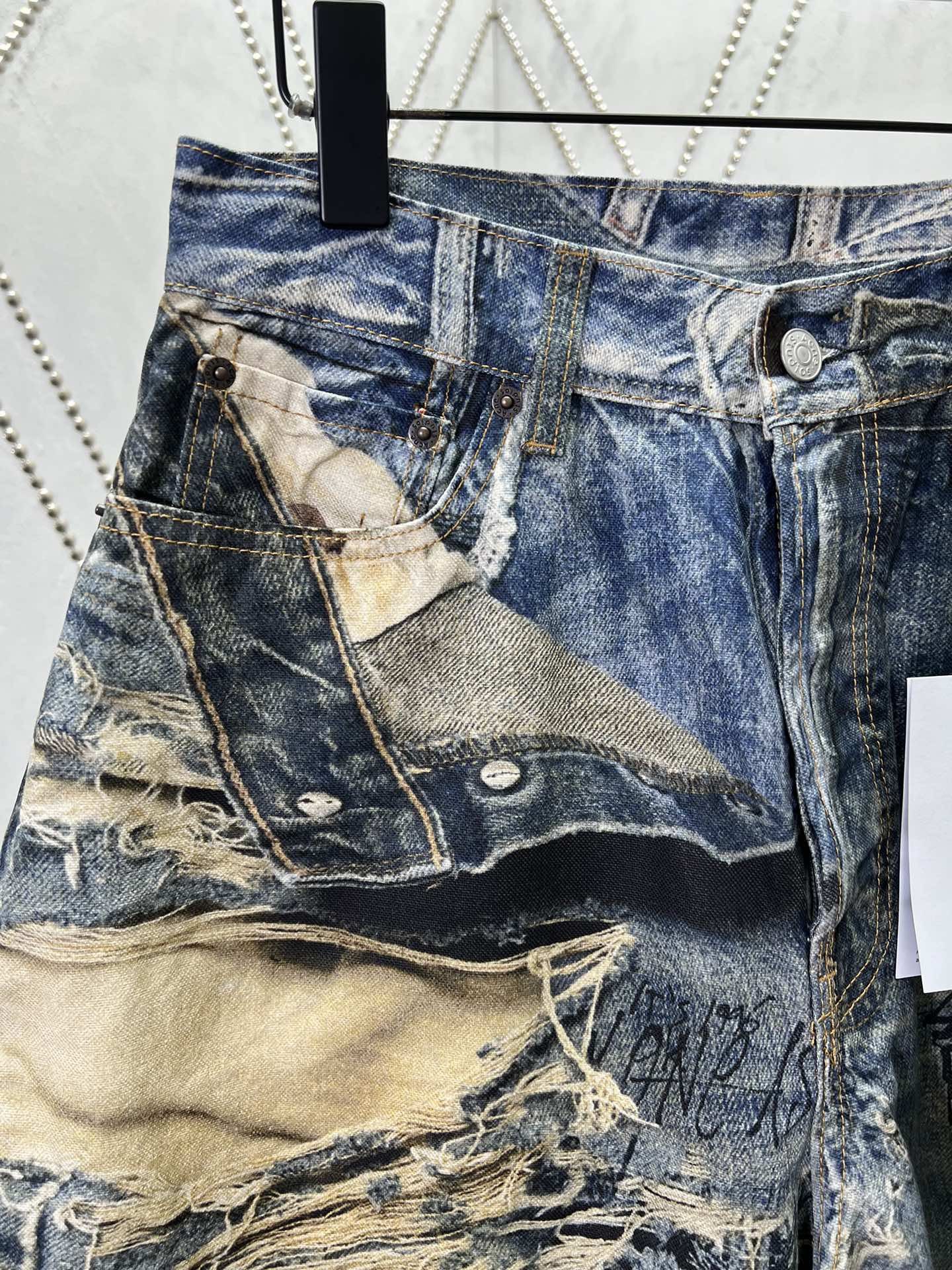 Dolce & Gabbana × Vintage Dolce&Gabbana Low Rise Y2K Dirty Distressed Vintage Jeans Size US 36 / EU 52 - 4 Thumbnail
