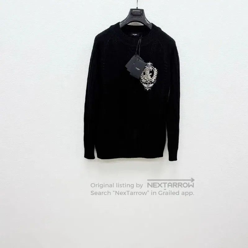 Balmain Balmain Black Wool Long Sleeve Sweater for Men . Size US M / EU 48-50 / 2 - 1 Thumbnail
