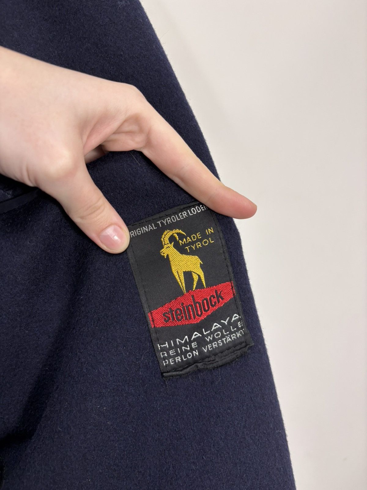 Other Vintage Steinbock Himalaya Loden Navy Blue Wool Overcoat Size US XL / EU 56 / 4 - 16 Thumbnail