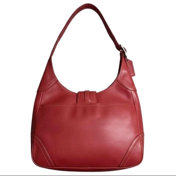 Coach Coach Vintage Y2K Red Leather Hamptons Hobo Bag Size ONE SIZE - 5 Thumbnail