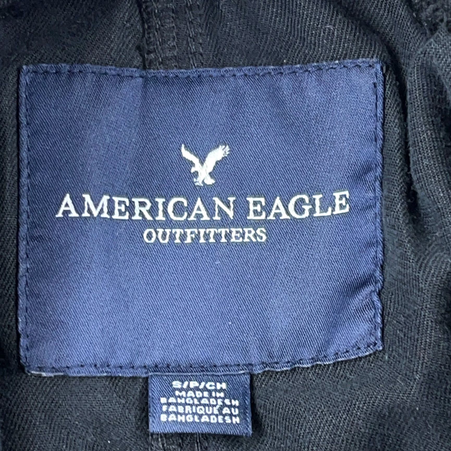 American Eagle Outfitters American Eagle Bomber Jacket Women Small Black Lightweight Full Zip Casual Retro Hipster Size S / US 4 / IT 40 - 3 Thumbnail