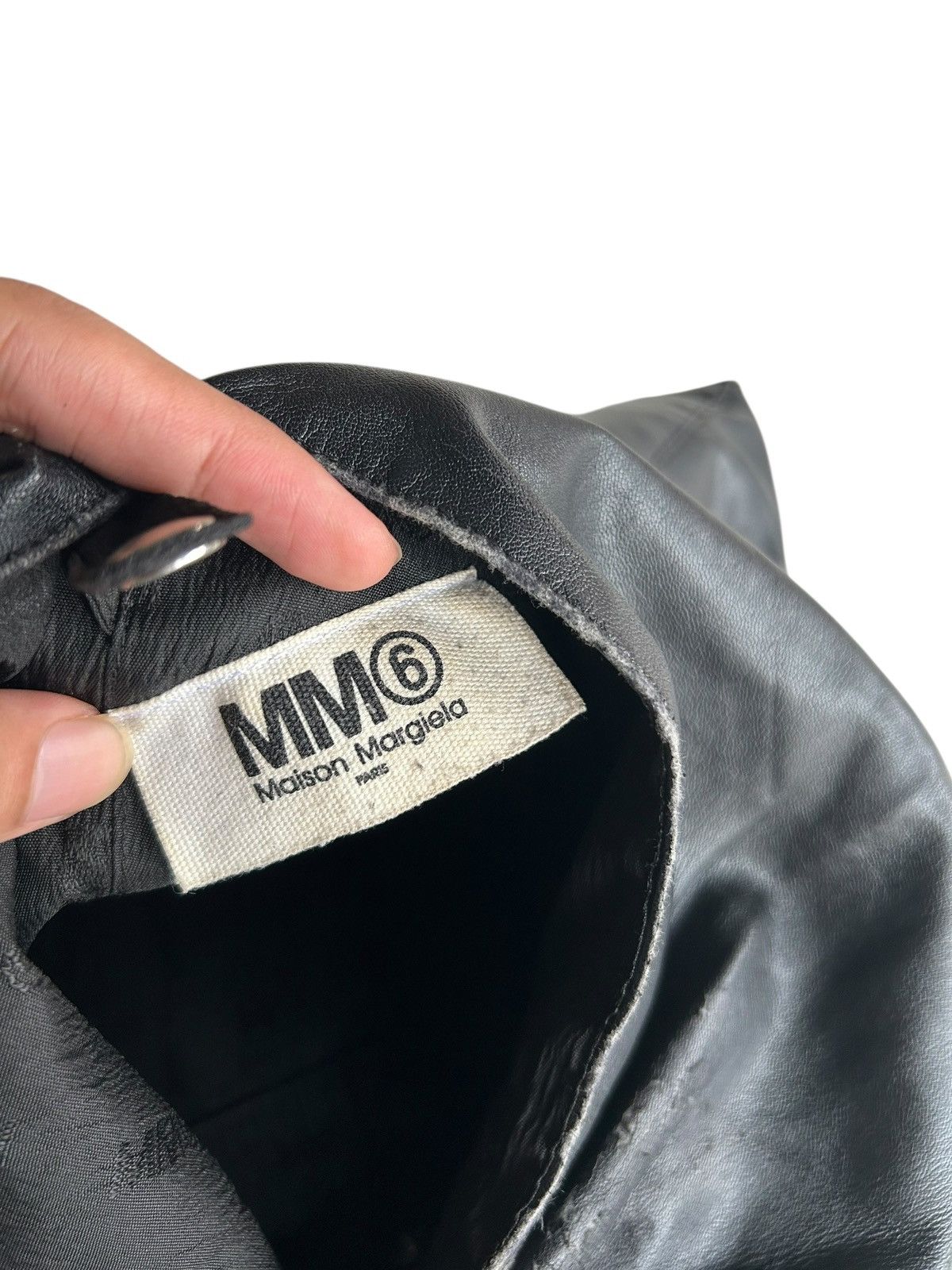 Maison Margiela MM6 - Maison Margiela Leather Distressed Tote Bag Size ONE SIZE - 3 Thumbnail