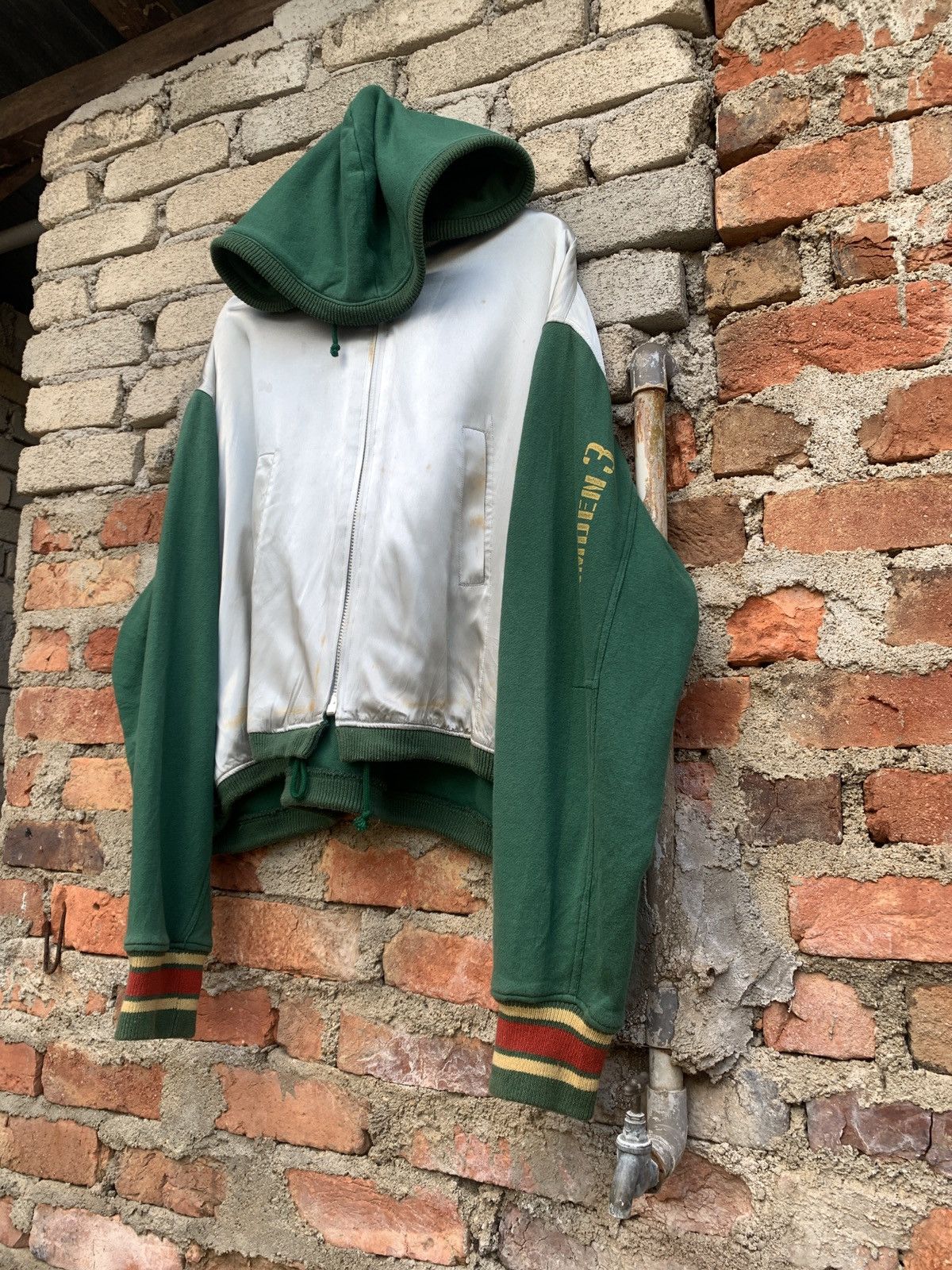 45rpm × Japanese Brand × Vintage Vintage 45 Rpm Studio Oversized Cropped Hoodie Rasta Colour Size US XL / EU 56 / 4 - 2 Thumbnail