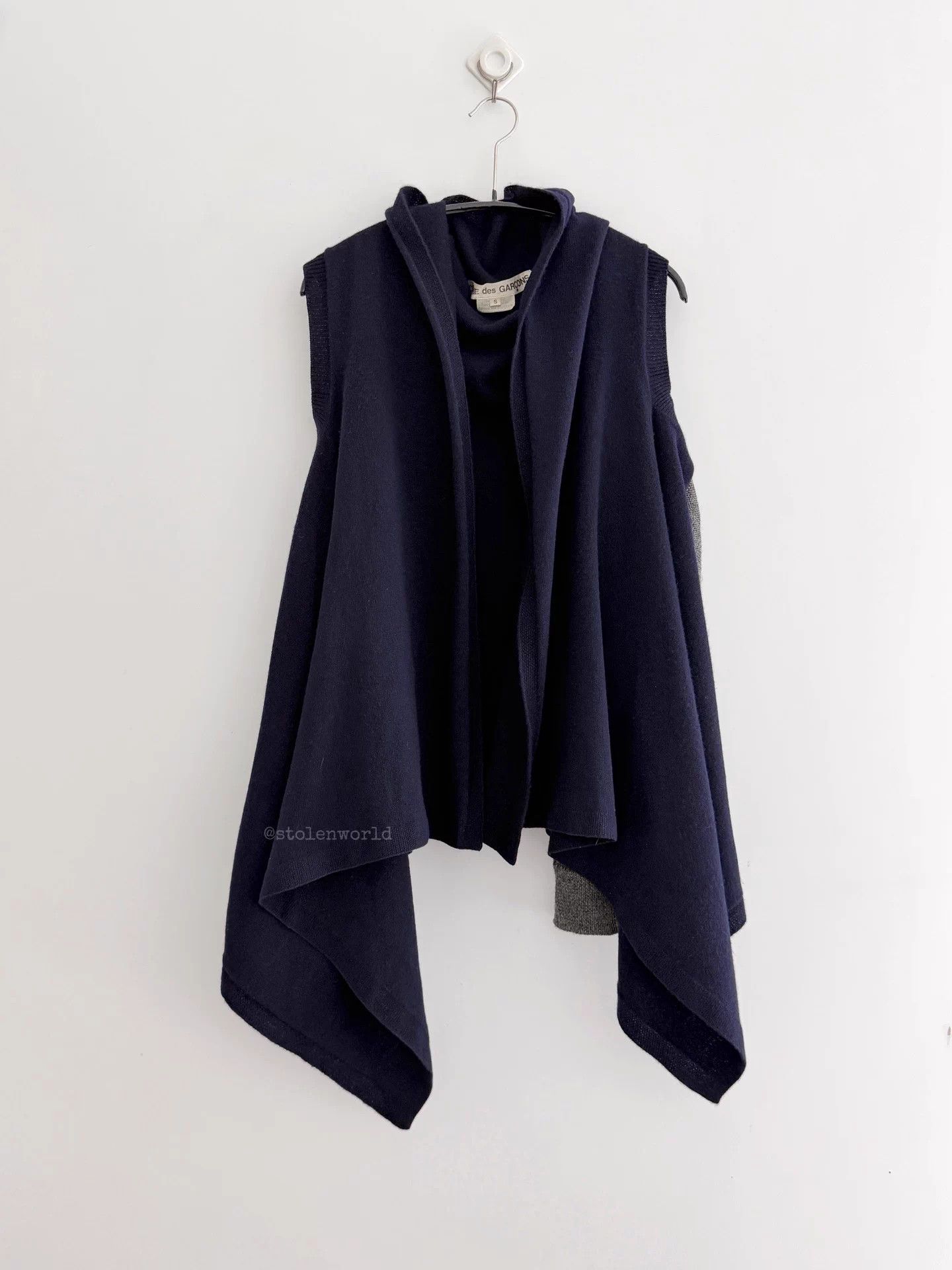 Comme des Garcons Comme des Garçons Deconstructed Color Block Knit Cardigan Size S / US 4 / IT 40 - 3 Thumbnail