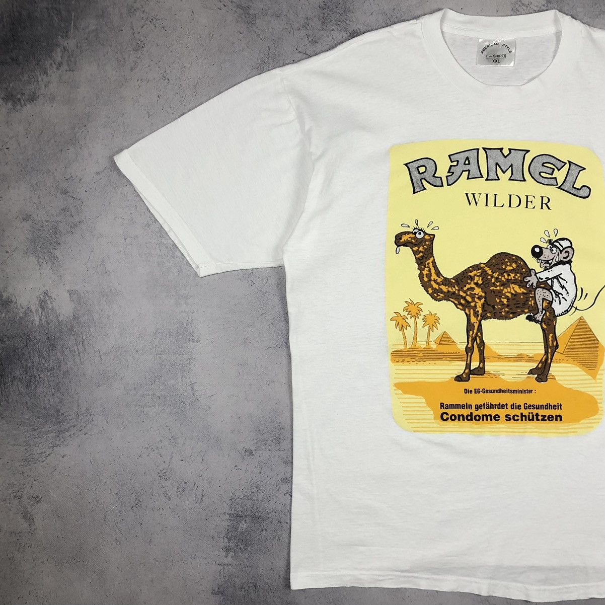 Vintage Camel Cigarettes parody Dirty Joke Tee Size US XXL / EU 58 / 5 - 5 Thumbnail