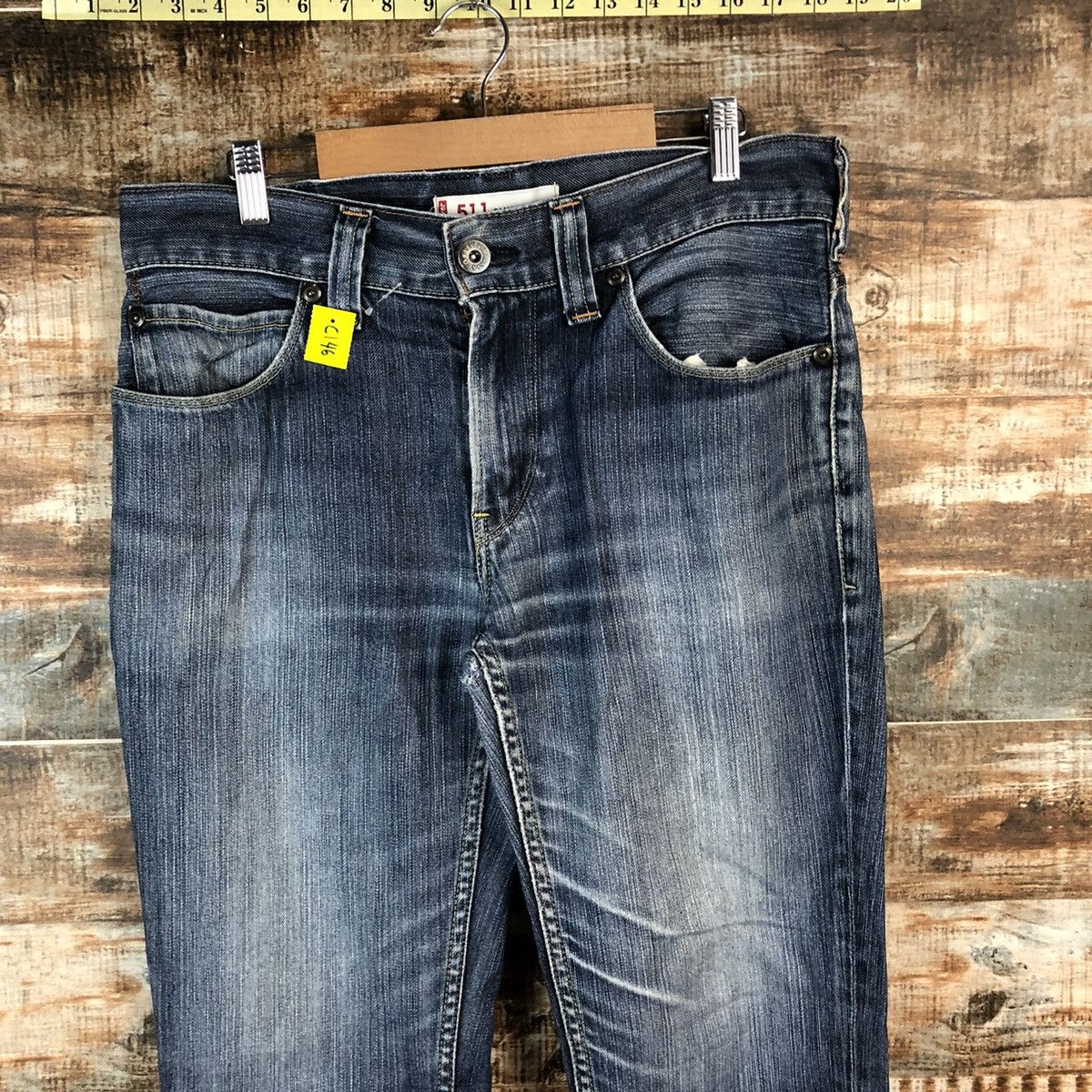 Levi's DL Levis 511 Vintage faded ripped Blue Denim Pants #C146 Size US 34 / EU 50 - 4 Thumbnail