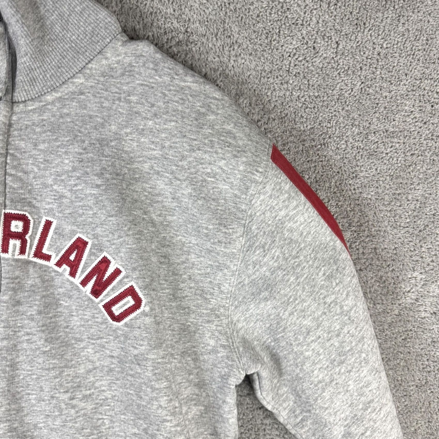 Timberland Timberland Sweatshirt Mens Large Gray Full Zip Fleece Stand Collar Logo Embroidered Graphic Print Pockets Heavyweight Cotton Blend Regular Fit Fall Size US L / EU 52-54 / 3 - 4 Thumbnail
