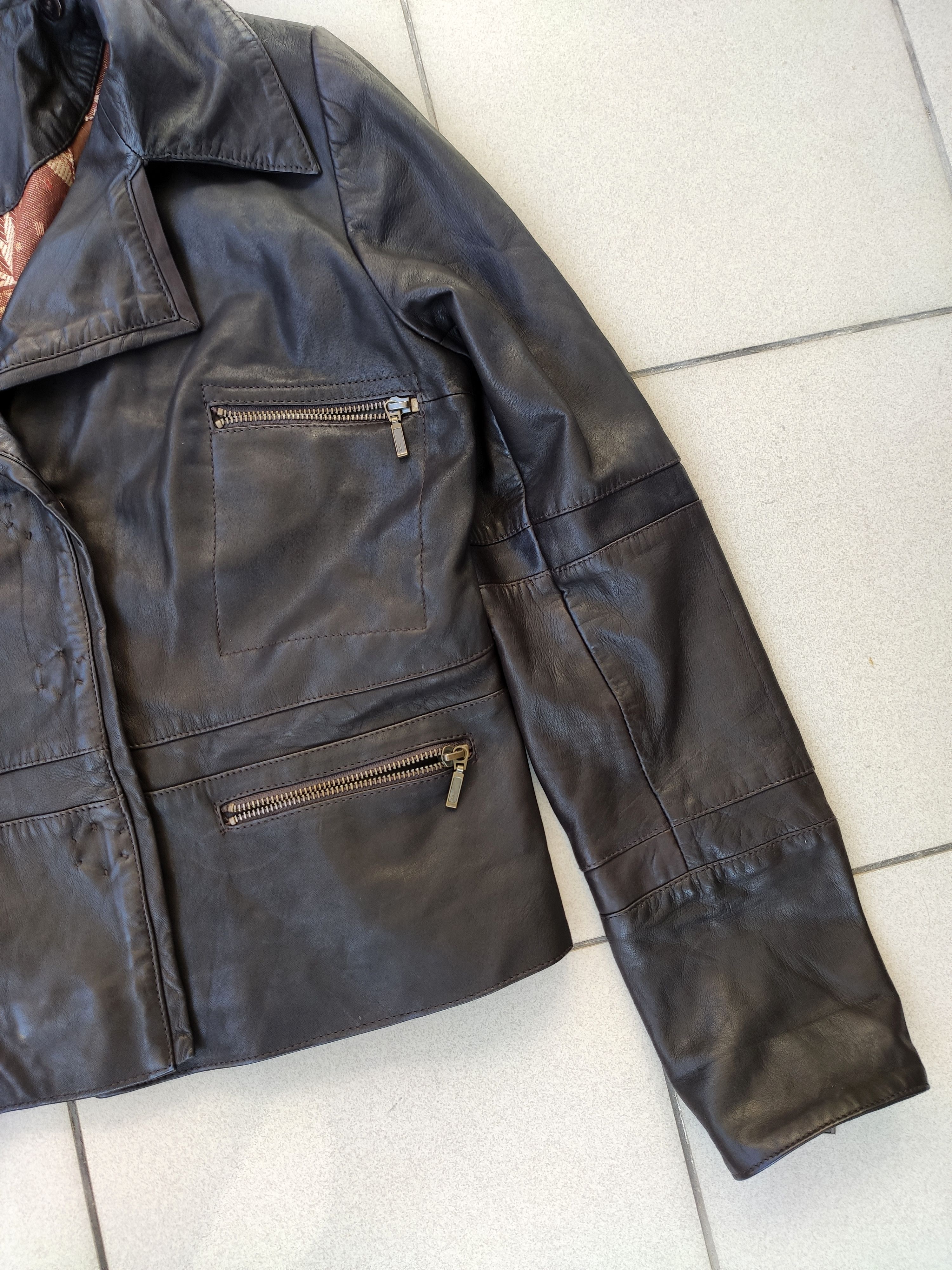 Vintage Vintage leather biker jacket women black y2k archive Size L / US 10 / IT 46 - 4 Thumbnail