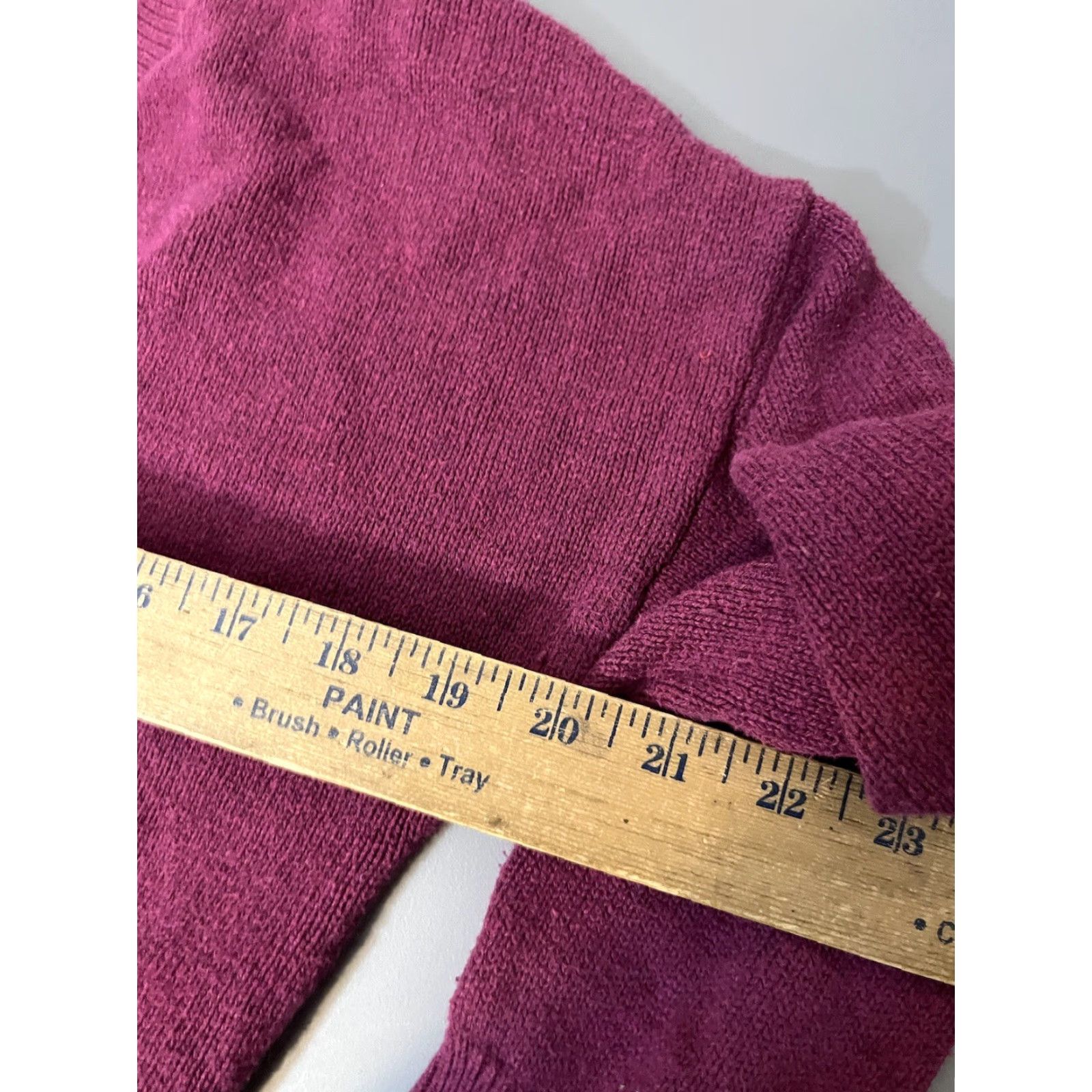 Vintage Tahari V Neck Sweater Womens Size Small Purple Knit Long Sleeves Cotton Polyester Size S / US 4 / IT 40 - 5 Thumbnail