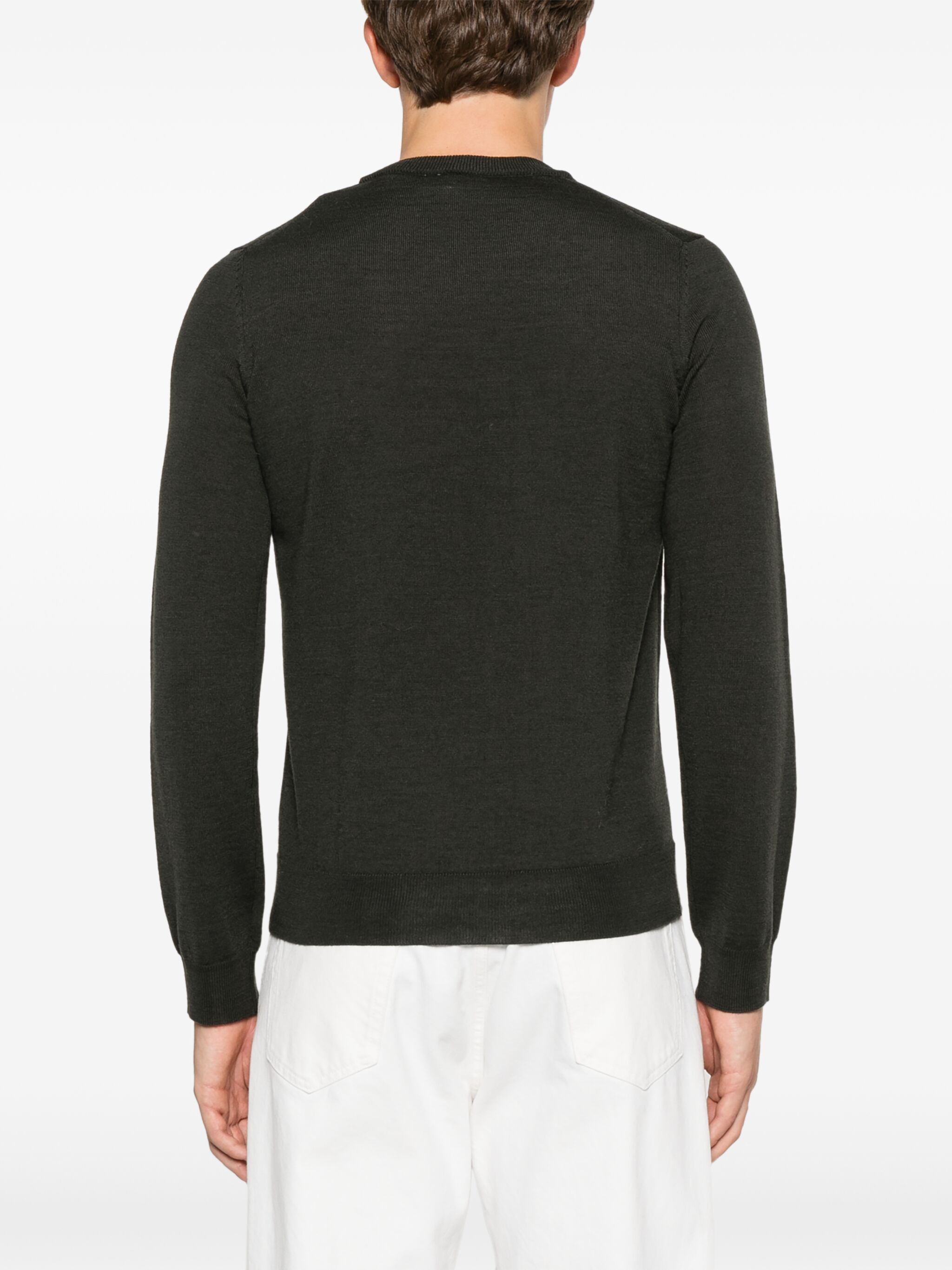Lacoste o1s22i1n1124 Wool Blend Pullover Sweater in Khaki Size US XXL / EU 58 / 5 - 4 Thumbnail