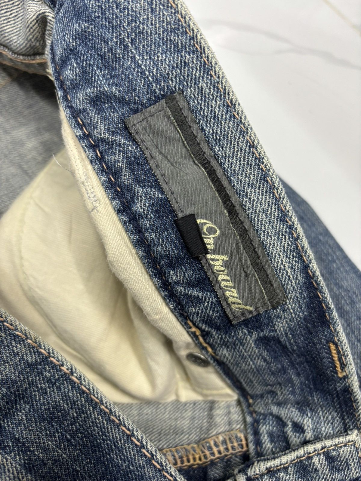 Hysteric Glamour × Japanese Brand Vintage ON BOARD Flared Baggy Distressed Denim Jeans Size US 35 - 10 Thumbnail