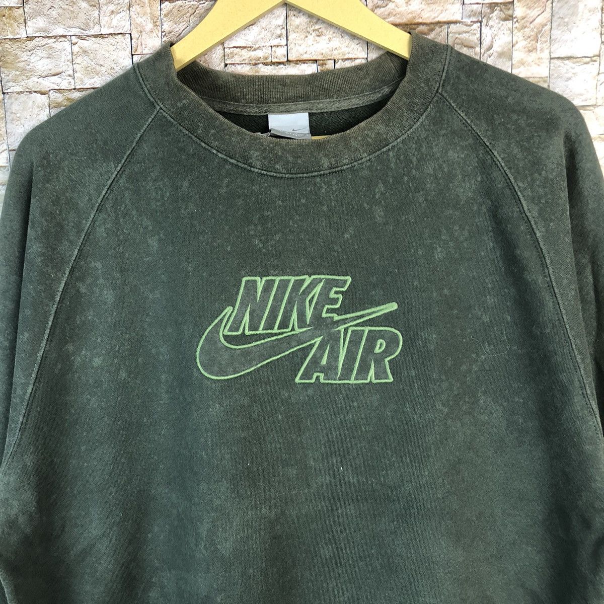Nike DL Nike air faded street wear Green Sweatshirt #A517 Size US L / EU 52-54 / 3 - 5 Thumbnail