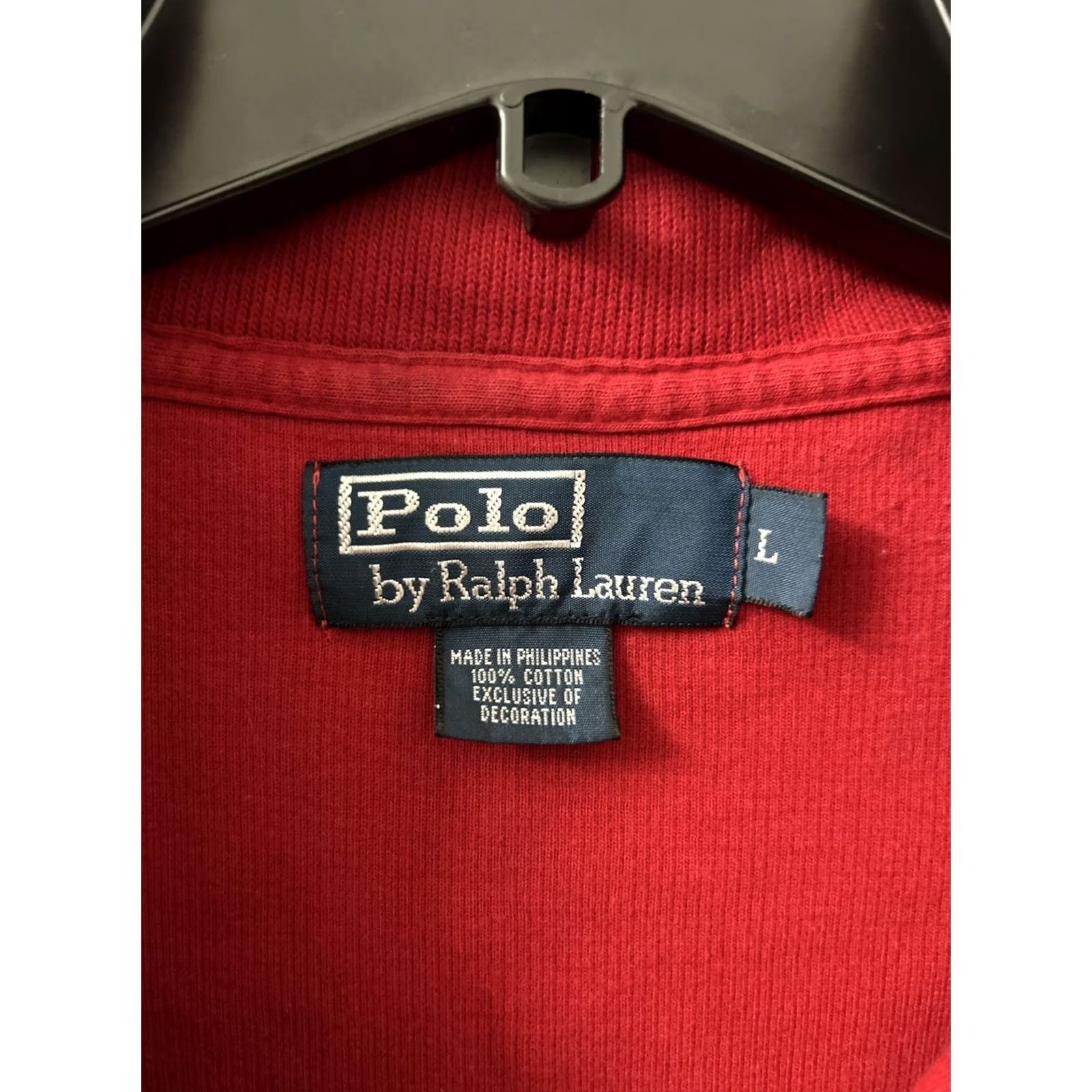 Ralph Lauren VINTAGE Polo Ralph Lauren Sweater Mens Large Red 1/4-Zip Pullover Cotton Pony Size US L / EU 52-54 / 3 - 5 Thumbnail
