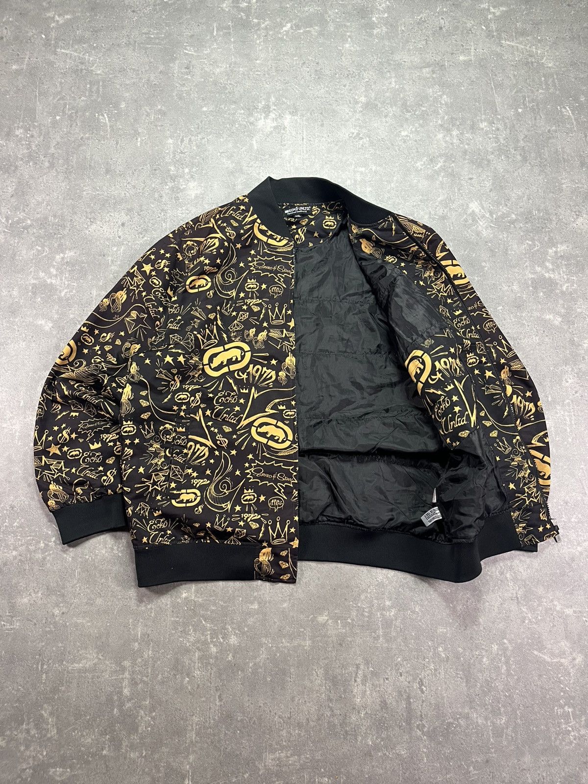 Ecko Unltd. 90s/00s Mega Baggy AOP Multilogo Printed Bombe Jacket XXL Size US XXL / EU 58 / 5 - 10 Thumbnail