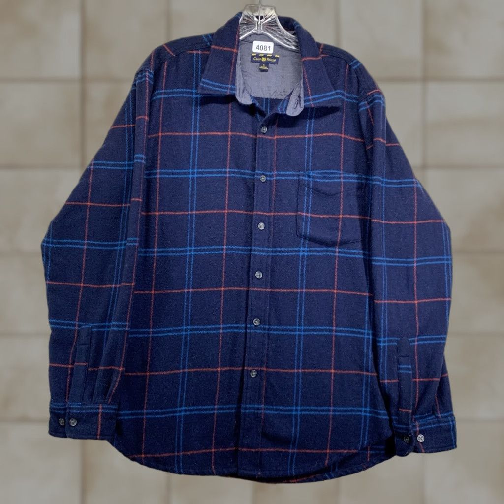 Club Room Club Room Shirt Men L Blue Plaid Flannel Wool Blend Button-Up Long Sleeve Casual Workwear 80s 90s Grunge Outdoor EUC Size US L / EU 52-54 / 3 - 1 Thumbnail