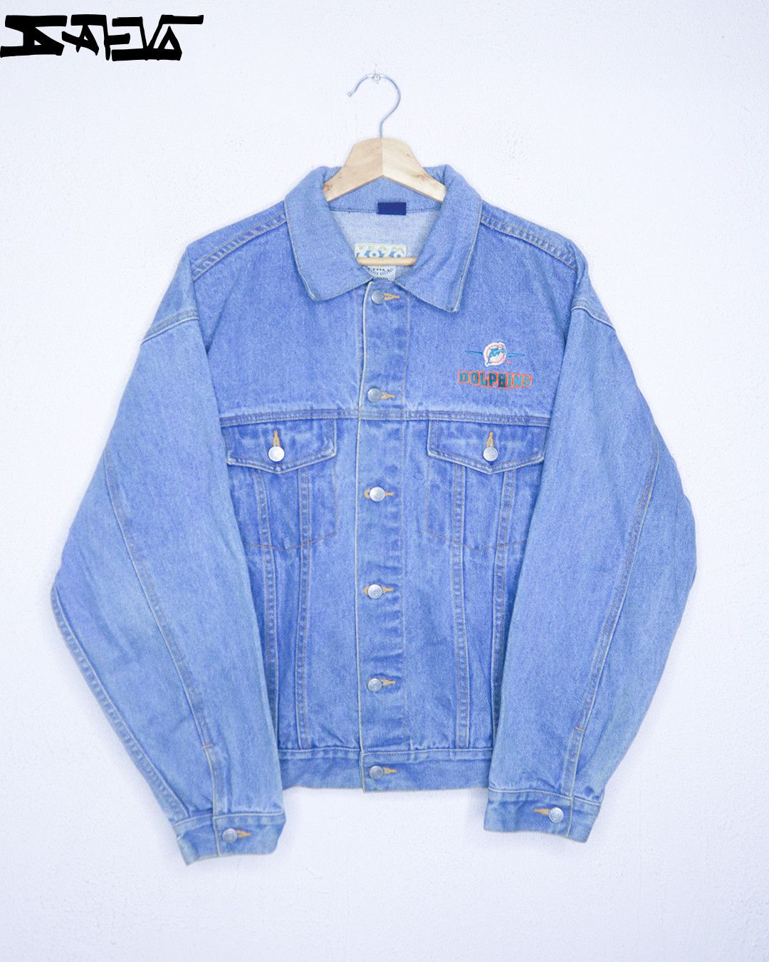 Vintage Denim Jacket Miami Dolphins x NFL Size US M / EU 48-50 / 2 - 1 Thumbnail