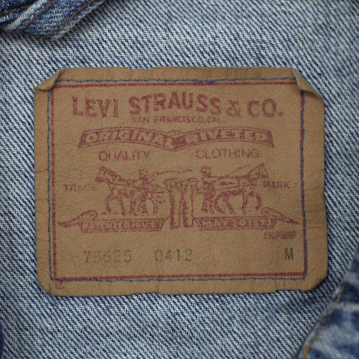 Denime VINTAGE Levi Strauss Jacket Adult Medium Blue Trucker Denim Basic Jacket Mens Size US M / EU 48-50 / 2 - 3 Thumbnail