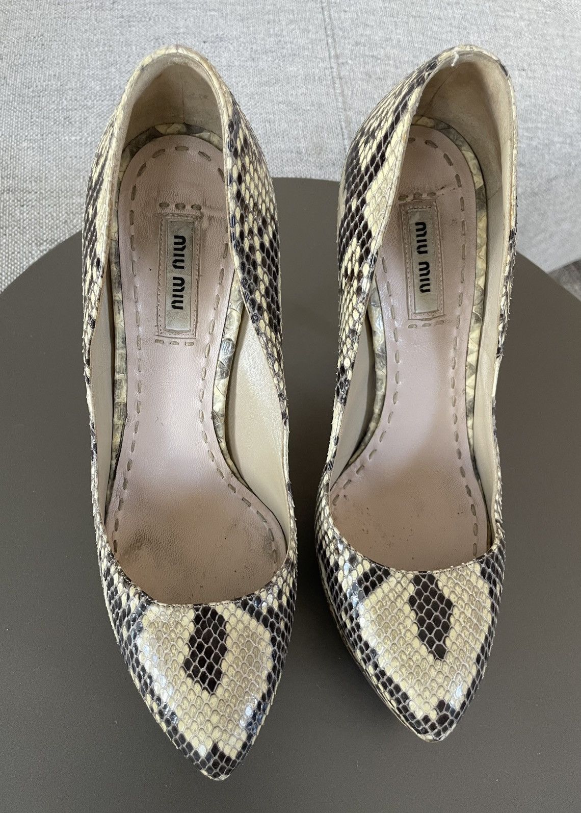 Miu Miu Miu Miu python platform heels size 38.5 Size US 8.5 / IT 38.5 - 2 Thumbnail