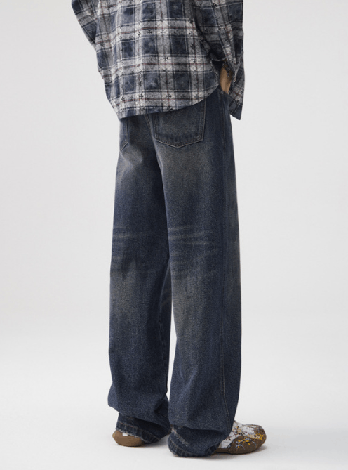 Japanese Brand American retro dirty washed jeans Size US 32 / EU 48 - 5 Thumbnail