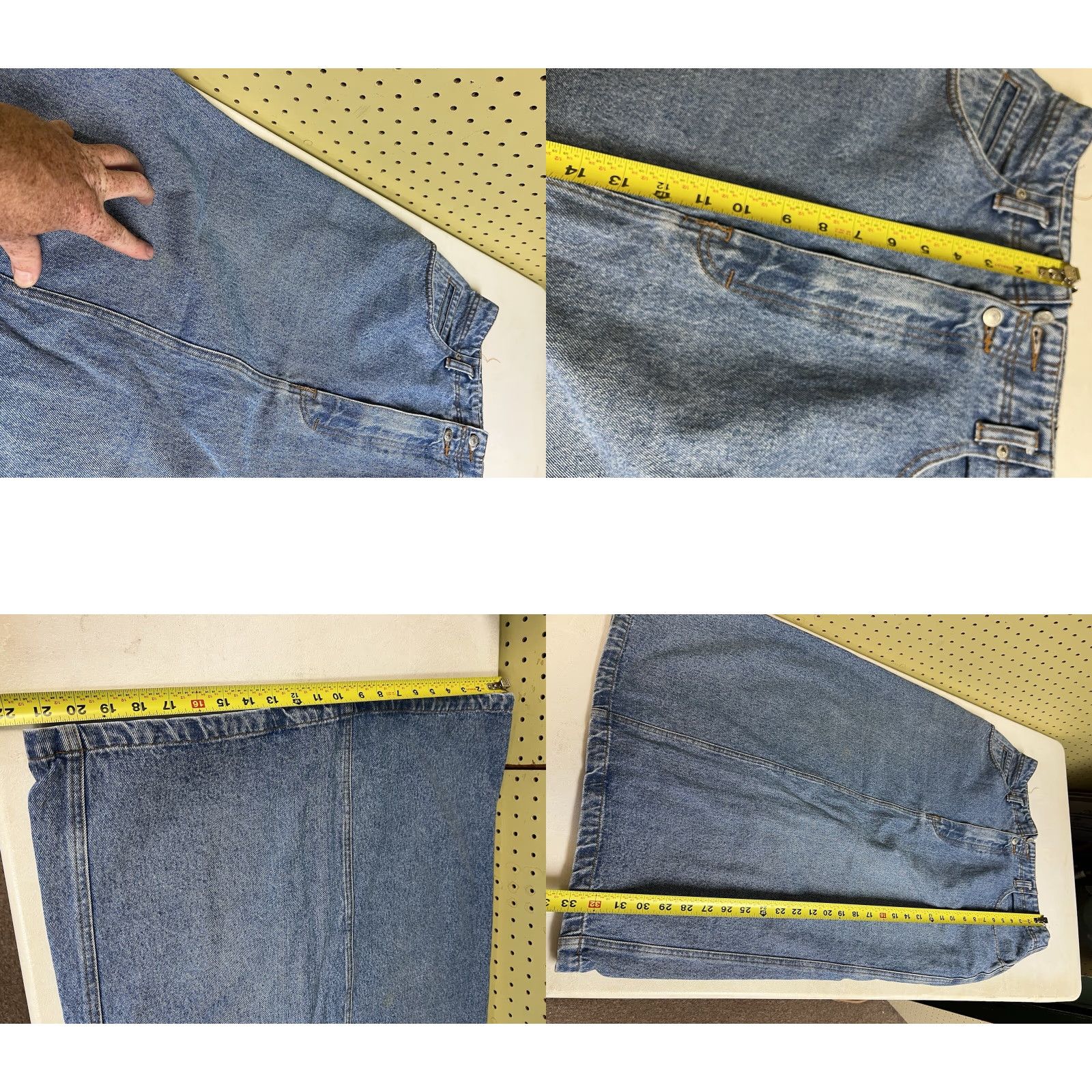 Jordache VINTAGE Jordache Denim Jean Long Skirt 15/16 Women Blue Cotton High Rise Pockets Zipper Slit 80s 90s Functional Condition: See Photos Size 36" / US 14 / IT 50 - 8 Thumbnail