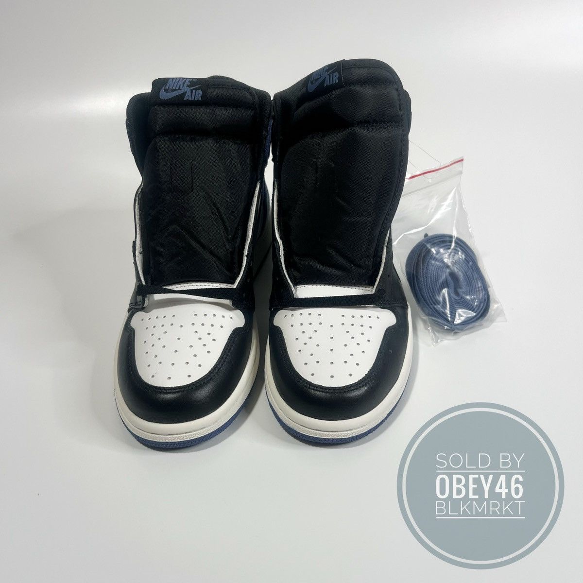 Jordan Brand Air Jordan 1 High Retro Blue Moon Size US 9.5 / EU 42-43 - 3 Thumbnail
