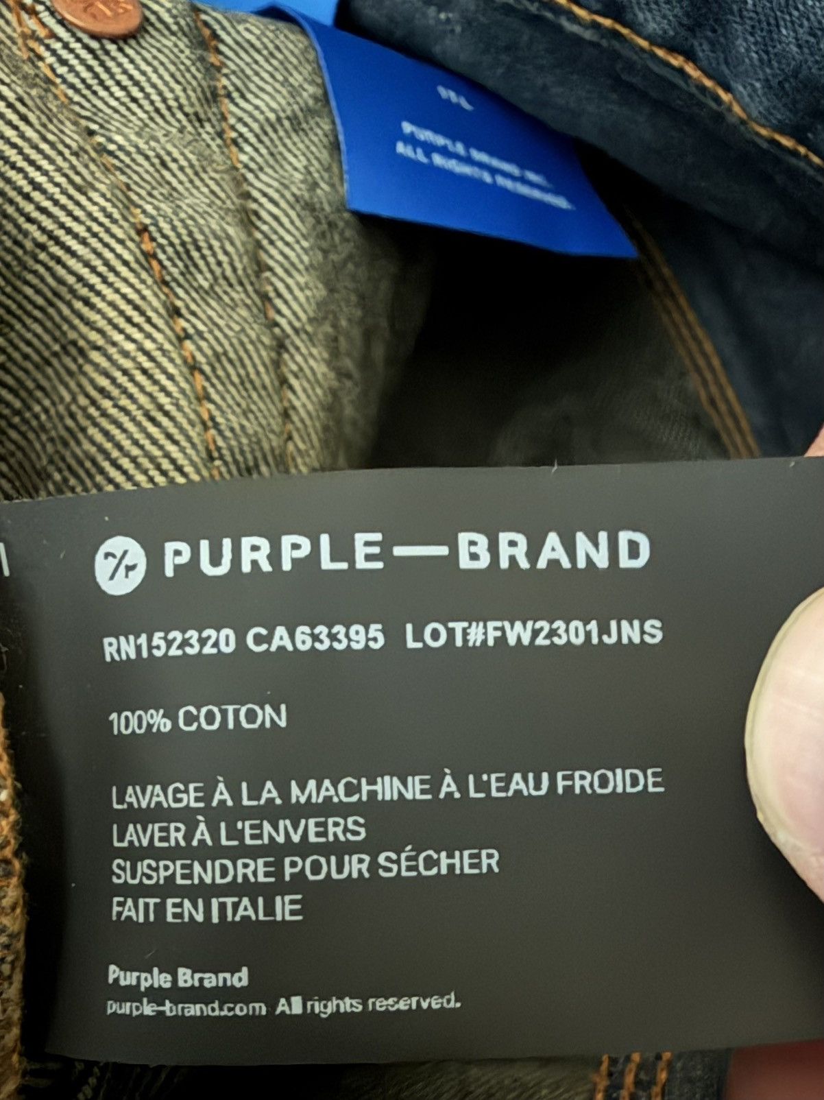 Purple Brand Purple Brand Jeans Mens Wide Leg Jeans Italy P018 Size 32/32 Size US 29 - 10 Thumbnail